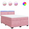 vidaXL &Kappa;&rho;&epsilon;&beta;ά&tau;&iota; Boxspring &mu;&epsilon; &Sigma;&tau;&rho;ώ&mu;&alpha; &Rho;&omicron;&zeta; 140x190 &epsilon;&kappa;. &Beta;&epsilon;&lambda;&omicron;ύ&delta;&iota;&nu;&omicron;