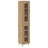 vidaXL Highboard 2 &tau;&mu;&chi;. Artisan Oak 34,5 x 34 x 180 &epsilon;&kappa;.