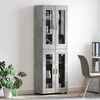 vidaXL Highboard &mu;&epsilon; &rho;ά&phi;&iota; FLORIN &Sigma;&kappa;&upsilon;&rho;ό&delta;&epsilon;&mu;&alpha; &Gamma;&kappa;&rho;&iota; 60 x 35 x 182 &epsilon;&kappa;.