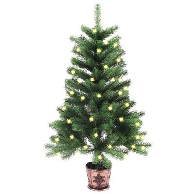 vidaXL Χριστουγεν Δέντρο Τεχνητό Προφωτισμένο Πράσινο 65 εκ.