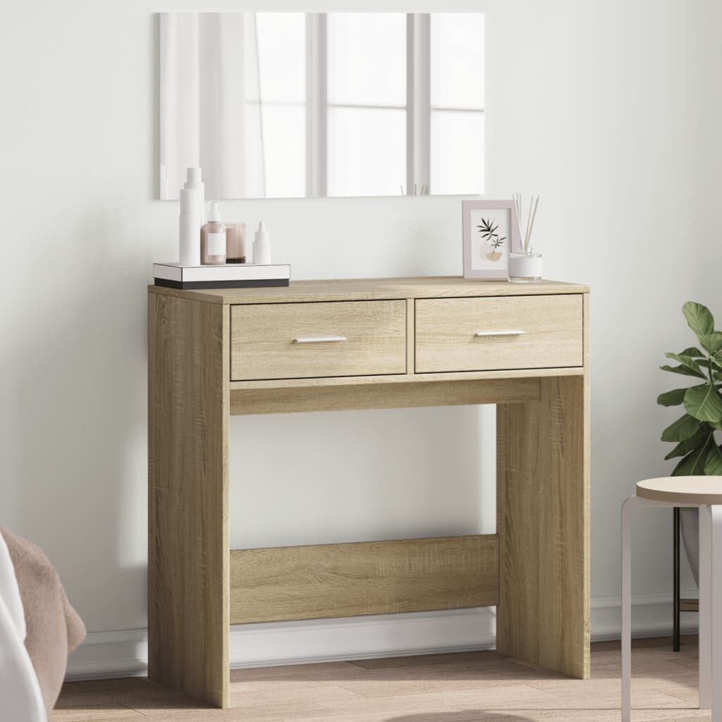 vidaXL Μπουντουάρ με Καθρέφτη Sonoma Δρυς 80 x 39 x 80 εκ.