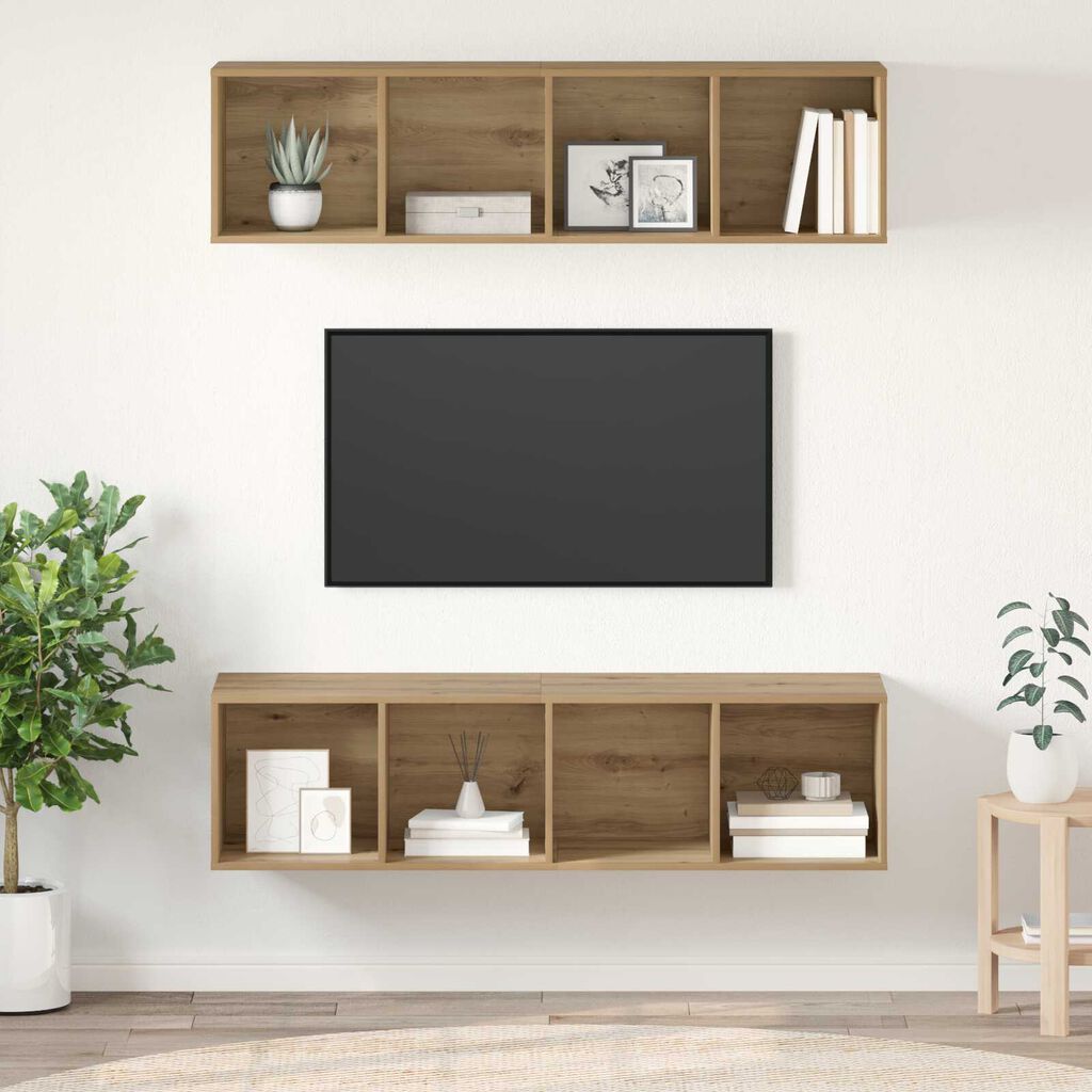 vidaXL Σετ επίπλου τηλεόρασης 2 pcs artisan δρυς 37 x 37 x 142.5 εκ