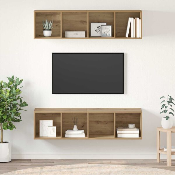 vidaXL Σετ επίπλου τηλεόρασης 2 pcs artisan δρυς 37 x 37 x 142.5 εκ