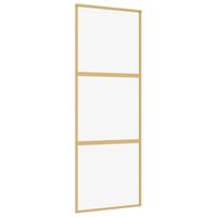 vidaXL Συρόμενη Πόρτα Χρυσή 76 x 205 εκ. από Γυαλί ESG και Αλουμίνιο