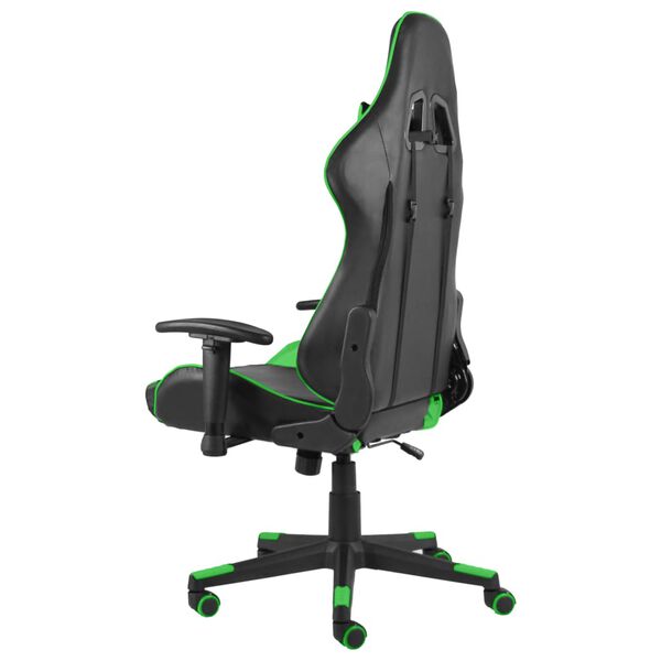 vidaXL Καρέκλα Gaming Περιστρεφόμενη Πράσινη PVC