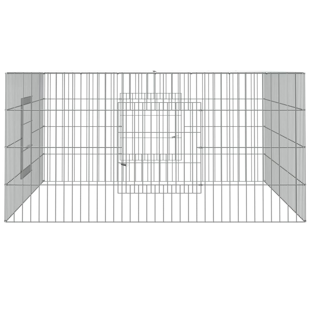 vidaXL Κλουβί Κουνελιών 110x110x55 εκ. από Γαλβανισμένο Σίδερο