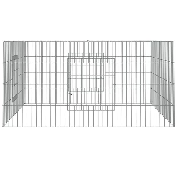 vidaXL Κλουβί Κουνελιών 110x110x55 εκ. από Γαλβανισμένο Σίδερο