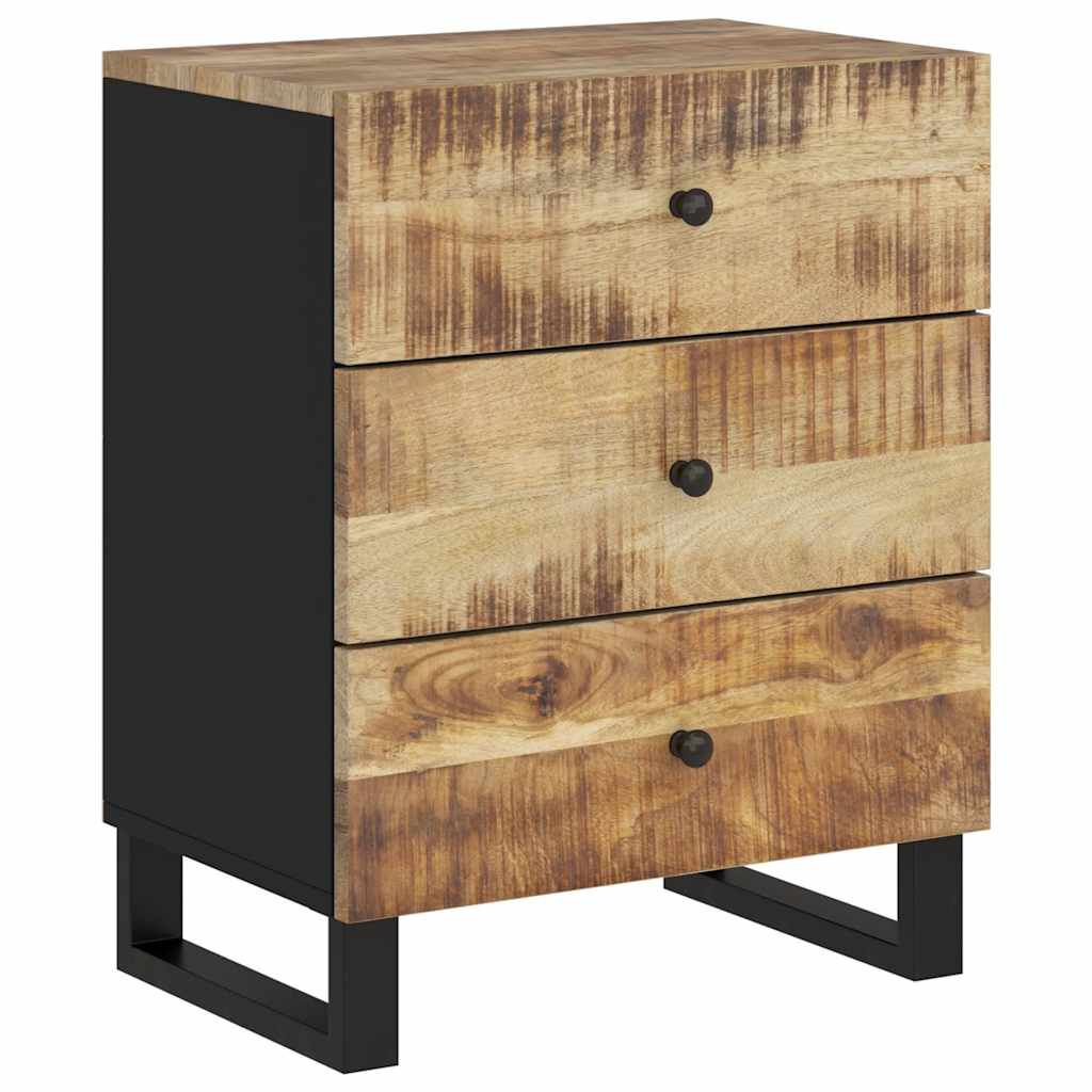 vidaXL Κομοδίνο 50x33x62 εκ. Μασίφ Ξύλο Μάνγκο & Επεξεργασμένο Ξύλο