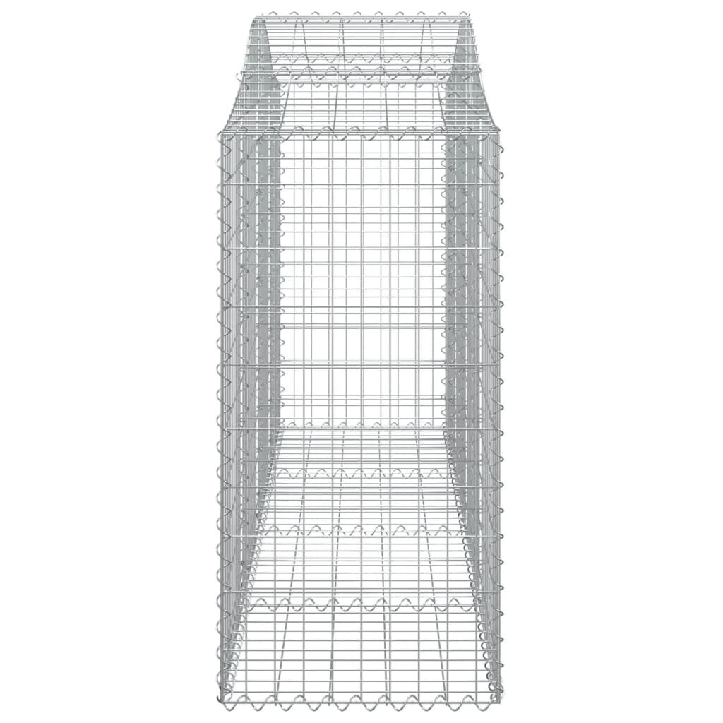 vidaXL Συρματοκιβώτια Τοξωτά 10 τεμ. 200x50x100/120 εκ. Γαλβαν. Ατσάλι