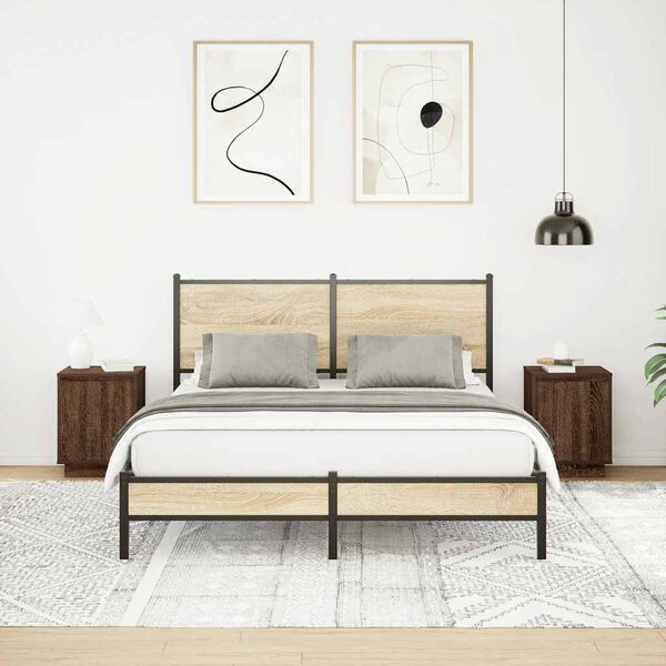 vidaXL &Kappa;&omicron;&mu;&omicron;&delta;ί&nu;&alpha; &mu;&epsilon; &phi;ώ&tau;&alpha; LED 2 &tau;&epsilon;&mu;ά&chi;&iota;&alpha; &kappa;&alpha;&phi;έ &delta;&rho;&upsilon;&sigmaf; 38x34x50 cm