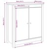 vidaXL Ντουλάπι Καφέ Μελί 70 x 35 x 80 εκ. από Μασίφ Ξύλο Πεύκου