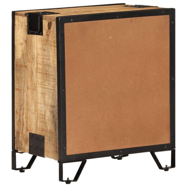 vidaXL Κομοδίνο 43 x 30 x 51 εκ. από Μασίφ Ακατέργαστο Ξύλο Μάνγκο