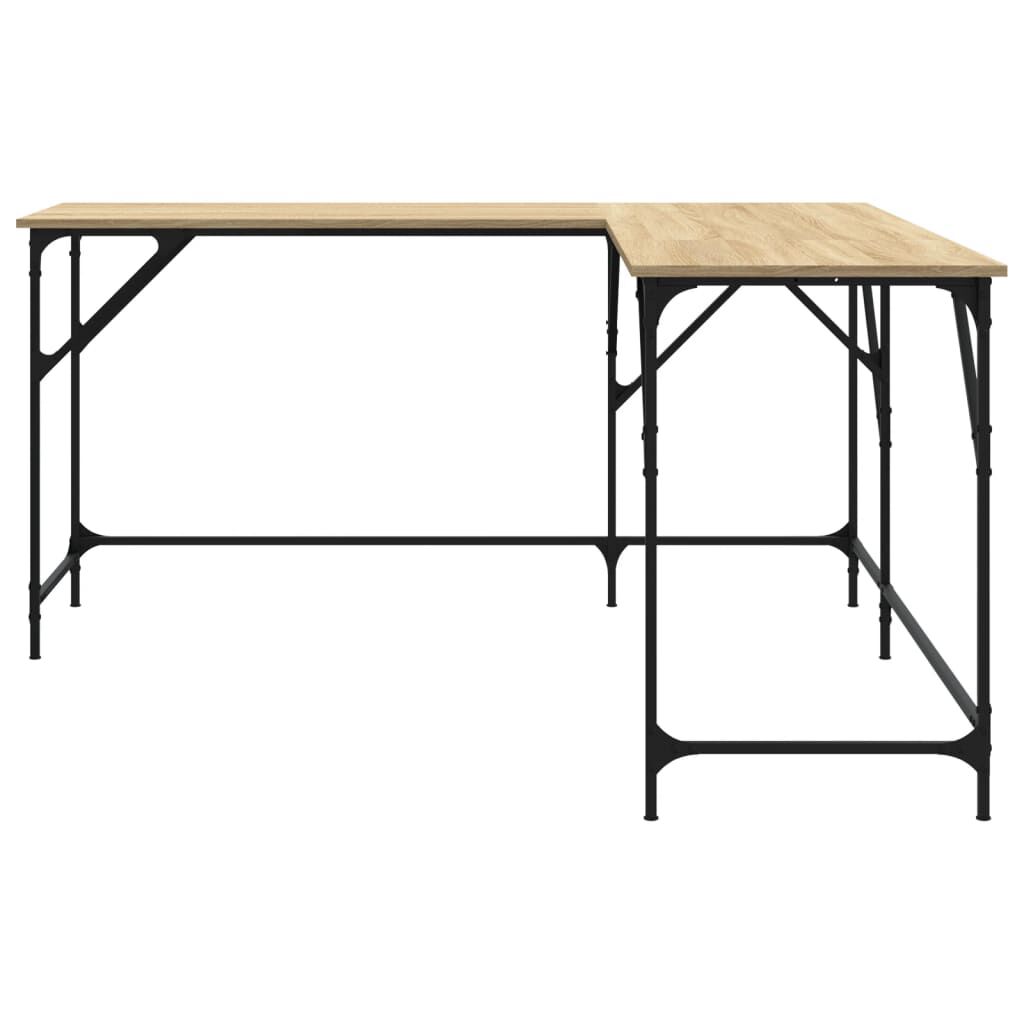 vidaXL Γραφείο Sonoma Δρυς 149 x 149 x 75 εκ. από Επεξεργασμένο Ξύλο