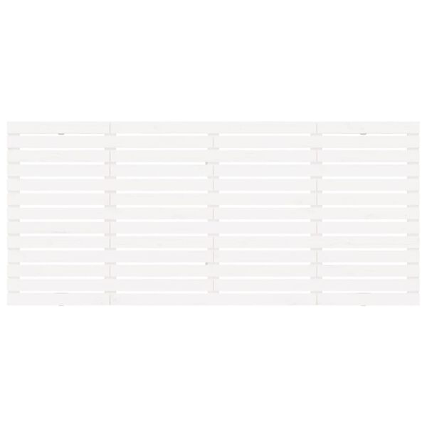 vidaXL Κεφαλάρι Τοίχου Λευκό 156x3x91,5 εκ. από Μασίφ Ξύλο Πεύκου