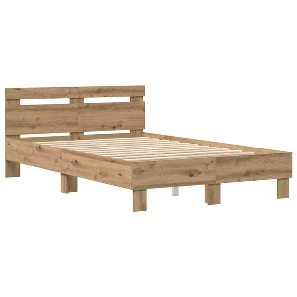 vidaXL Σκελετός Κρεβατιού artisan δρυς 135 x 190 cm Επεξεργασμένο ξύλο