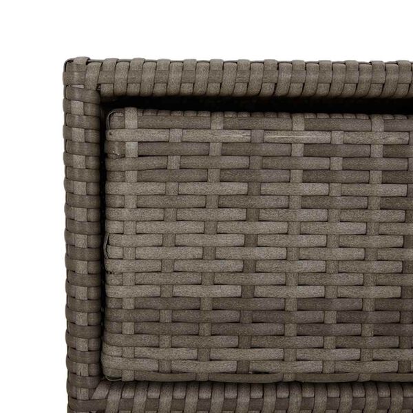 vidaXL Ντουλάπι Αποθήκευσης Κήπου Γκρι 55x59x69 εκ. Συνθετικό Ρατάν
