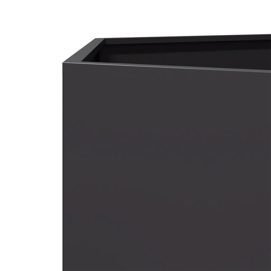 vidaXL Ζαρντινιέρα Κήπου Εξάγωνη Μαύρη 138x120x45 εκ. Ατσάλι