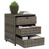 vidaXL Ντουλάπι Αποθήκευσης Κήπου Γκρι 55x59x69 εκ. Συνθετικό Ρατάν