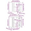 vidaXL Σετ Επίπλων Μπάνιου με ράφι 2 pcs Καφέ 67.5 x 34 x 80 εκ.