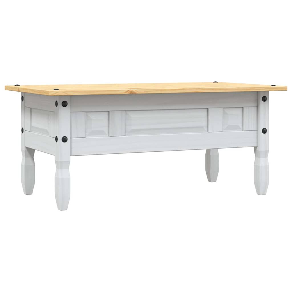 vidaXL Τραπέζι Σαλονιού Μεξικ. Στιλ Corona Λευκό 100x55x44 εκ. Πεύκο