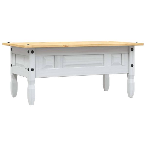 vidaXL Τραπέζι Σαλονιού Μεξικ. Στιλ Corona Λευκό 100x55x44 εκ. Πεύκο
