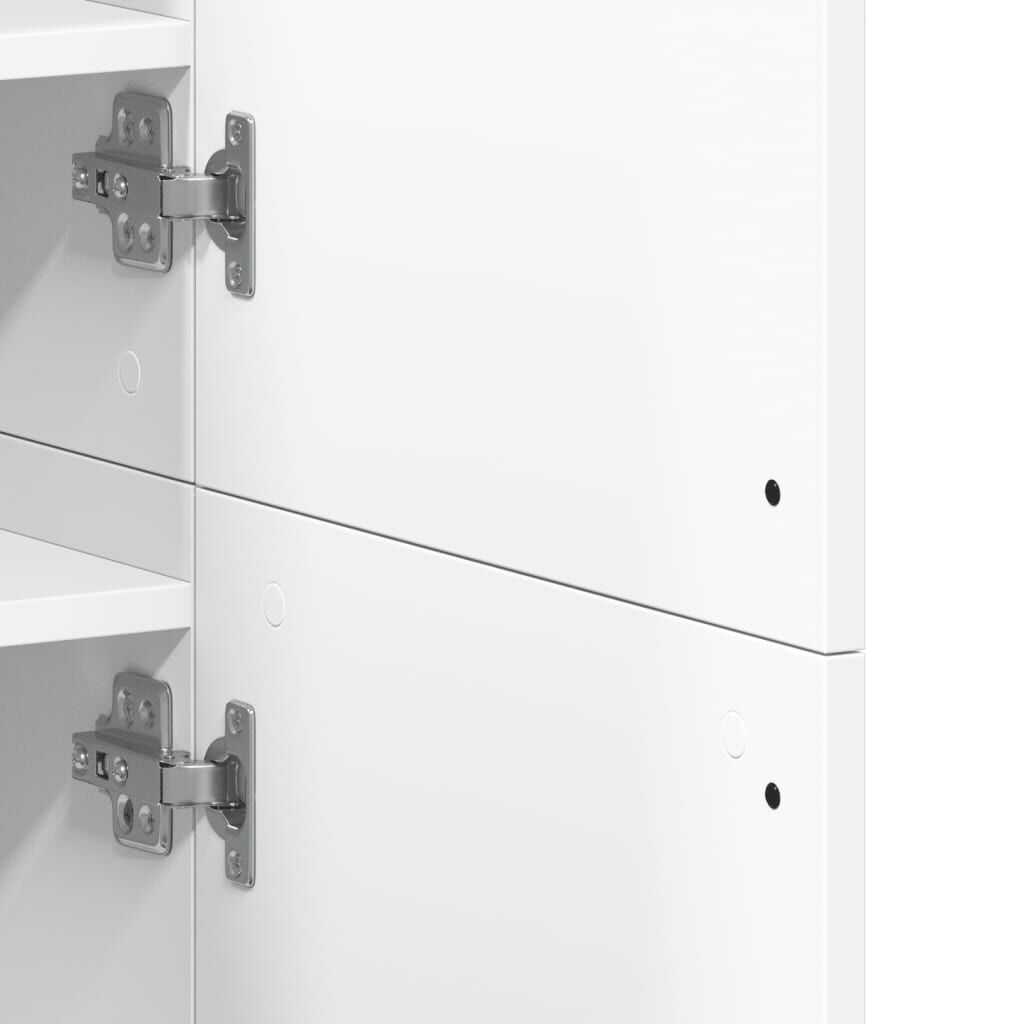 vidaXL Παπουτσοθήκη Λευκή 80x39x178 εκ. από Επεξεργασμένο Ξύλο