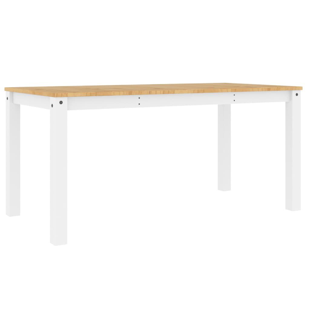 vidaXL Τραπεζαρία Panama Λευκό 160 x 80 x 75 εκ. από Μασίφ Ξύλο Πεύκου