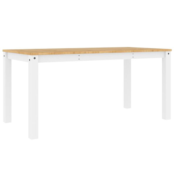 vidaXL Τραπεζαρία Panama Λευκό 160 x 80 x 75 εκ. από Μασίφ Ξύλο Πεύκου