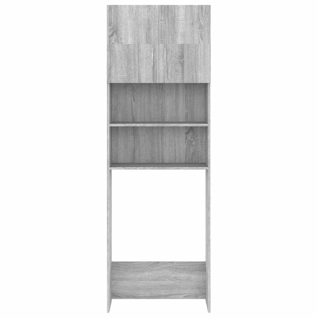 vidaXL Ντουλάπι Πλυντηρίου Γκρι Sonoma 64 x 25,5 x 190 εκ.