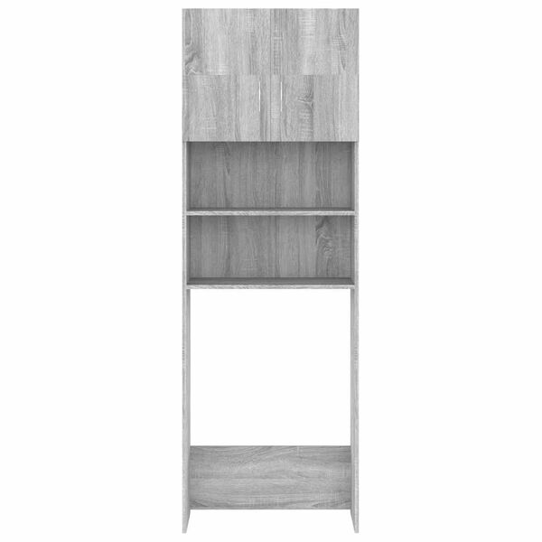 vidaXL Ντουλάπι Πλυντηρίου Γκρι Sonoma 64 x 25,5 x 190 εκ.