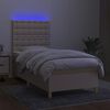 vidaXL &Kappa;&rho;&epsilon;&beta;ά&tau;&iota; Boxspring &mu;&epsilon; &Sigma;&tau;&rho;ώ&mu;&alpha; & LED &Kappa;&rho;&epsilon;&mu; 100x200 &epsilon;&kappa;. &Upsilon;&phi;&alpha;&sigma;&mu;ά&tau;&iota;&nu;&omicron;