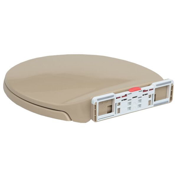 vidaXL Κάλυμμα Λεκάνης με Soft Close &amp; Quick Release Οβάλ Μπεζ