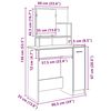 vidaXL Κομοδίνο με καθρέφτη Παλιό ξύλο 86,5x35x136 cm