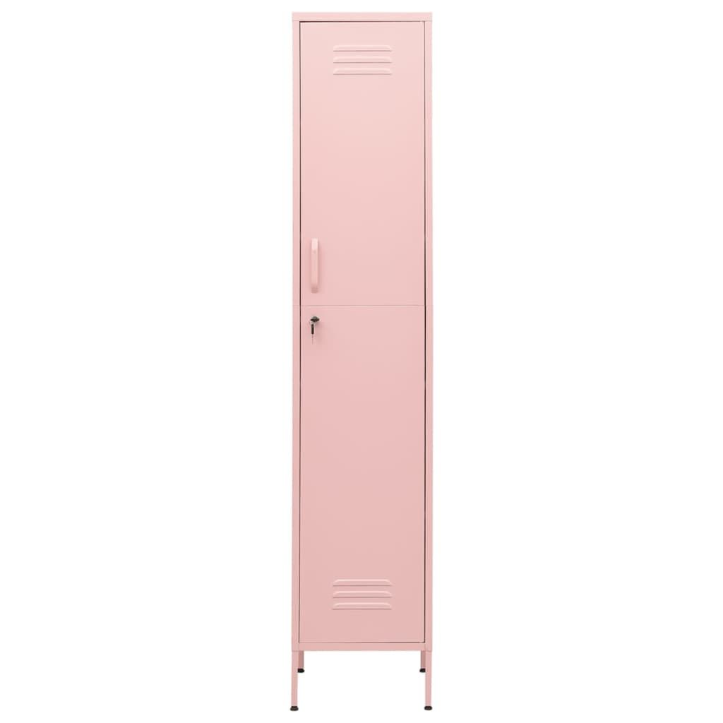 vidaXL Φοριαμός Ροζ 35 x 46 x 180 εκ. από Ατσάλι