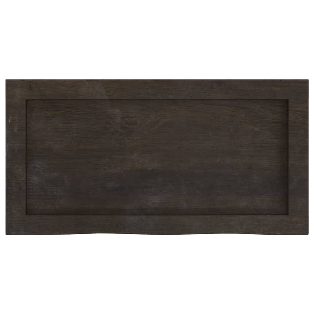 vidaXL Πάγκος Μπάνιου Σκούρο Καφέ 60x30x(2-6) εκ. Επεξεργ. Μασίφ Ξύλο