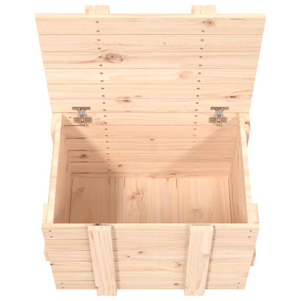 vidaXL Κουτί Αποθήκευσης 58 x 40,5 x 42 εκ. από Μασίφ Ξύλο Πεύκου