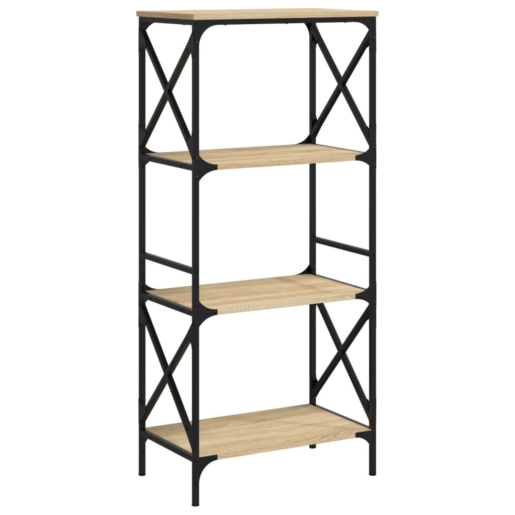vidaXL Βιβλιοθήκη 4 Επιπέδων Sonoma Δρυς 59x35x132 εκ. Επεξεργ. Ξύλο