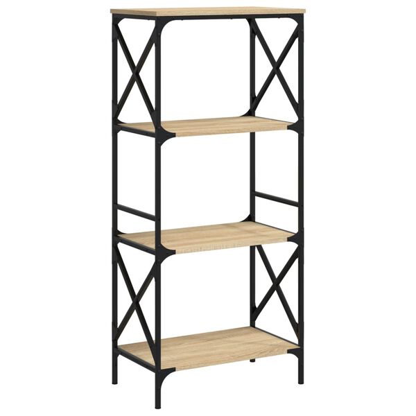 vidaXL Βιβλιοθήκη 4 Επιπέδων Sonoma Δρυς 59x35x132 εκ. Επεξεργ. Ξύλο