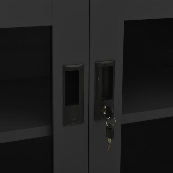vidaXL Ντουλάπα Γραφείου 90 x 40 x 70 εκ. Ανθρακί Ατσάλινη