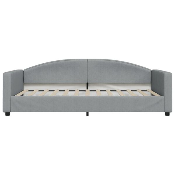 vidaXL Καναπές Κρεβάτι με Στρώμα Ανοιχτό Γκρι 100 x 200 εκ. Υφασμάτινο