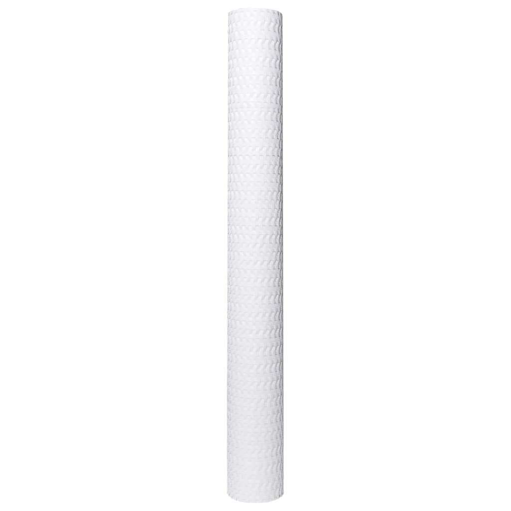 vidaXL Διαχωριστικό Βεράντας Λευκό 400 x 100 εκ. από Συνθετικό Ρατάν