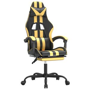 vidaXL &Kappa;&alpha;&rho;έ&kappa;&lambda;&alpha; Gaming &Mu;&alpha;&sigma;ά&zeta; &Upsilon;&pi;&omicron;&pi;ό&delta;&iota;&omicron; &Mu;&alpha;ύ&rho;&omicron;/&Chi;&rho;&upsilon;&sigma;ό &alpha;&pi;ό &Sigma;&upsilon;&nu;&theta;&epsilon;&tau;&iota;&kappa;ό &Delta;έ&rho;&mu;&alpha;