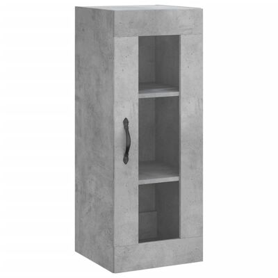 vidaXL Ντουλάπι Γκρι Σκυροδέματος 34,5x34x180 εκ. Επεξεργασμένο Ξύλο