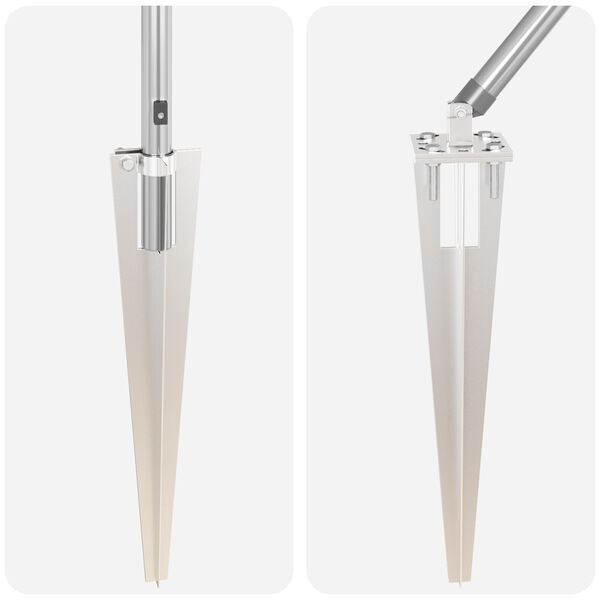 Πόλοί περιφράξεων vidaXL με αιχμή 26 τεμάχια Ø32 mm 170 cm Γαλβανισμένο χάλυβα