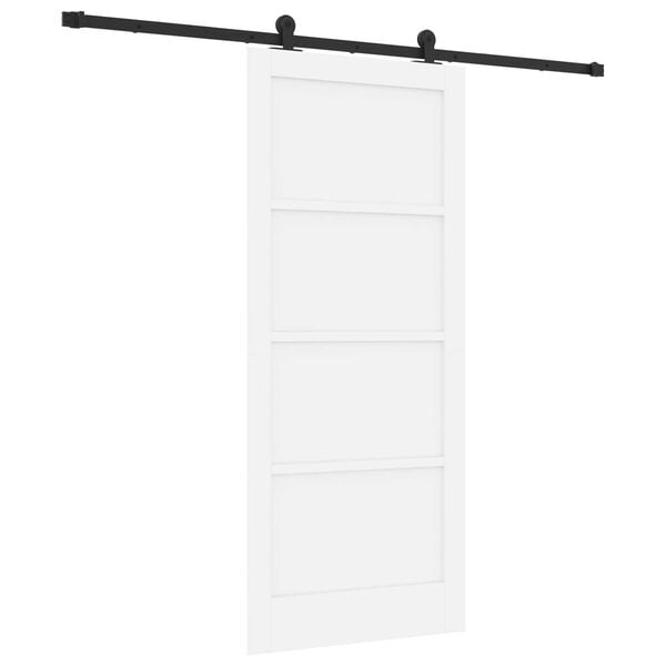 vidaXL Συρόμενη Πόρτα ORKDAL Λευκό και μαύρο 86 x 198.5 cm