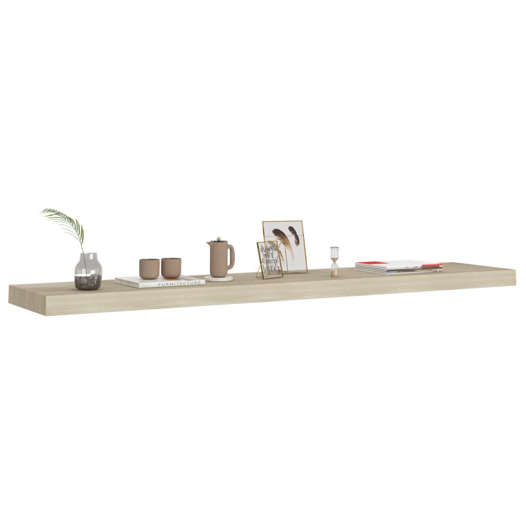 vidaXL Ράφια Τοίχου 2 τεμ. Χρώμα Δρυός 120 x 23,5 x 3,8 εκ. MDF