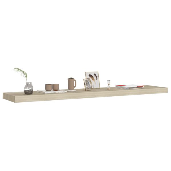 vidaXL Ράφια Τοίχου 2 τεμ. Χρώμα Δρυός 120 x 23,5 x 3,8 εκ. MDF