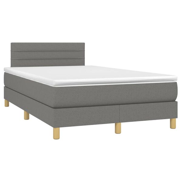 vidaXL &Kappa;&rho;&epsilon;&beta;ά&tau;&iota; Boxspring &mu;&epsilon; &Sigma;&tau;&rho;ώ&mu;&alpha; & LED &Sigma;&kappa;.&Gamma;&kappa;&rho;&iota; 120x190&epsilon;&kappa;. &Upsilon;&phi;&alpha;&sigma;&mu;ά&tau;&iota;&nu;&omicron;