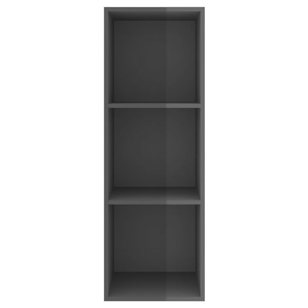 vidaXL Έπιπλο Τηλεόρασης Κρεμαστό Γυαλ. Γκρι 37x37x107 εκ. Επεξ. Ξύλο