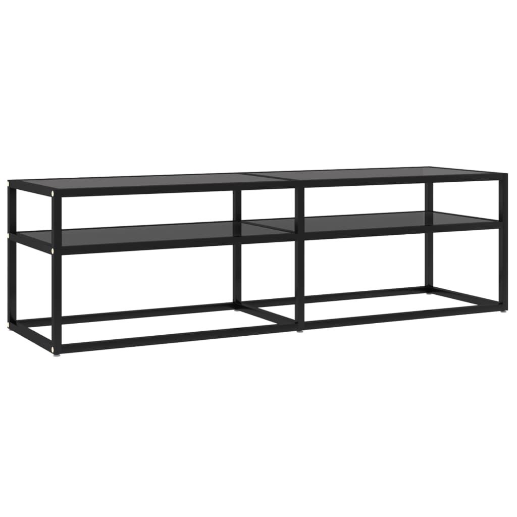 vidaXL Έπιπλο Τηλεόρασης Μαύρο 140 x 40 x 40,5 εκ. από Γυαλί Ασφαλείας